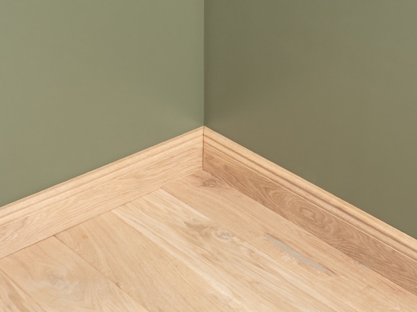 Plinthes Chêne A/B 20x90 non traité 1,5-2,5m Profil Hamburger Altdeutsch Altberliner